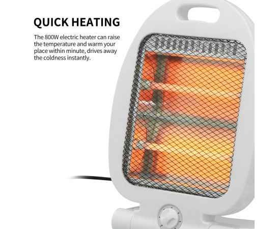 Electric Quartz Heater With 2 Tubes - 800w