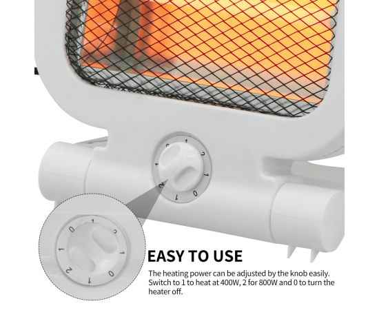 Electric Quartz Heater With 2 Tubes - 800w