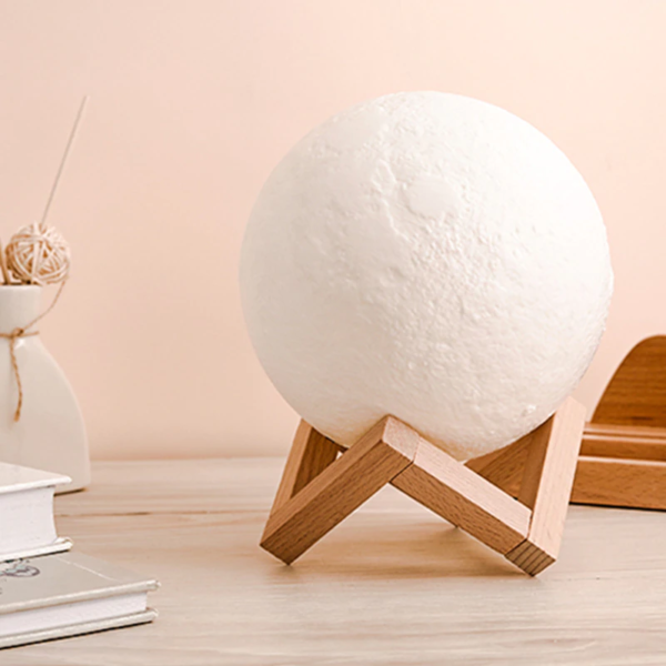 Led Moon 3D Lamp with Battery – 8 Color (15cm) - 