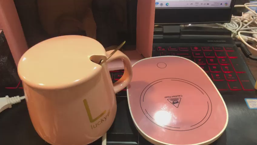 Electric Heated Coffee Mug With Temperature Controlled Pad