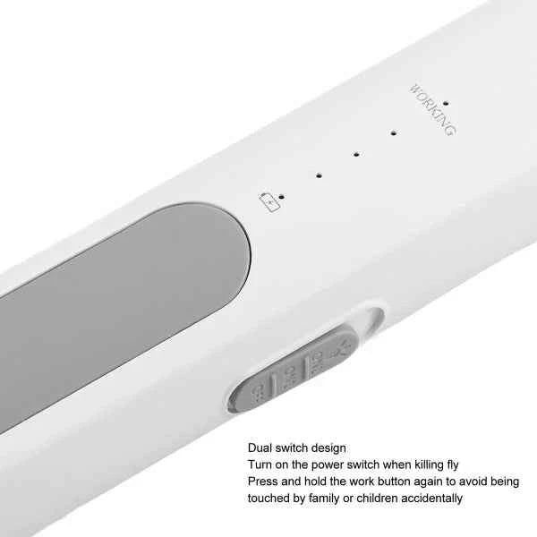 Rechargeable Electric Mosquito Killer Racket 2 In 1 Led Flashlight
