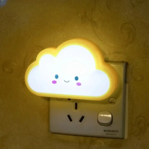 Smiley Cloud Plug-in Led Night Light - 