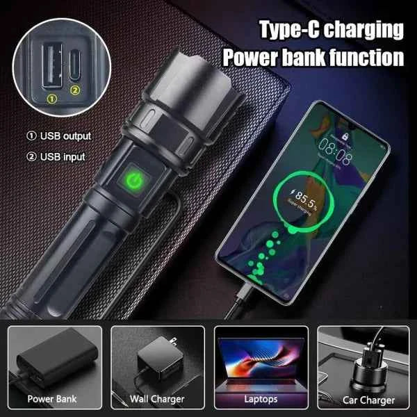 Super Powerful 2-in-1 Emergency Flashlight Torch